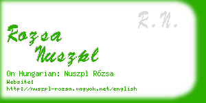 rozsa nuszpl business card